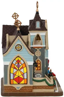 Lemax chapel of everlasting life verlichte kerk Caddington Village 2021 - afbeelding 2