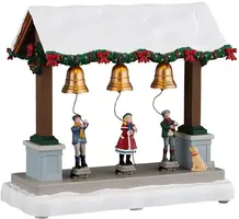 Lemax christmas bells are ringing bewegend kerstdorp tafereel Caddington Village 2026 - afbeelding 1