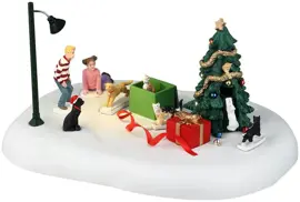 Lemax christmas cats bewegend kerstdorp tafereel 2024 - afbeelding 1