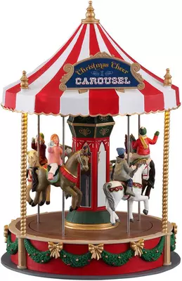 Lemax christmas cheer carousel bewegende draaimolen Caddington Village 2021 - afbeelding 1