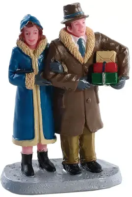 Lemax christmas couple kerstdorp figuur type 2 Caddington Village 2018 - afbeelding 1