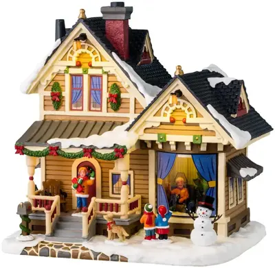 Lemax christmas eve at grandma's verlicht kersthuisje Caddington Village 2024 - afbeelding 1