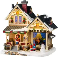 Lemax christmas eve at grandma's verlicht kersthuisje Caddington Village 2024 - afbeelding 1