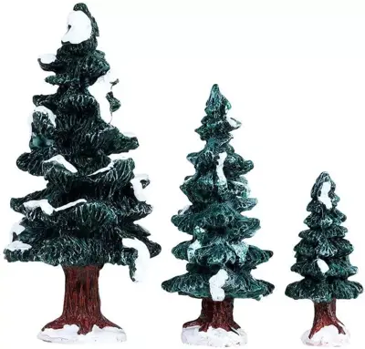 Lemax christmas evergreen tree s/3 kerstdorp accessoire 2018 - afbeelding 1