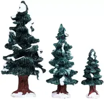 Lemax christmas evergreen tree s/3 kerstdorp accessoire 2018 - afbeelding 1