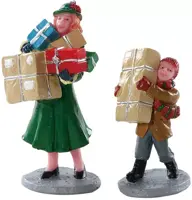 Lemax christmas rush s/2 kerstdorp figuur type 2 Caddington Village 2018 - afbeelding 1