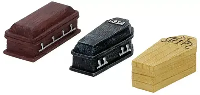 Lemax coffins s/3 accessoire Spooky Town 2007 - afbeelding 1