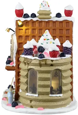 Lemax cookie's waffle café verlicht kersthuisje Sugar 'N' Spice 2024 - afbeelding 3