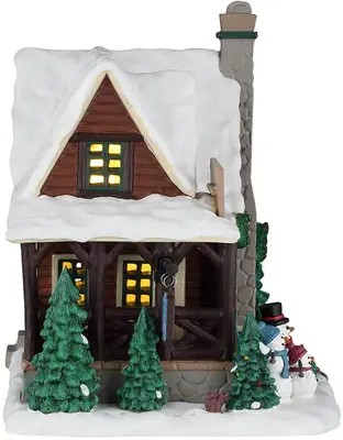 Lemax cozy forest cabin verlicht kersthuisje Vail Village 2026 - afbeelding 2