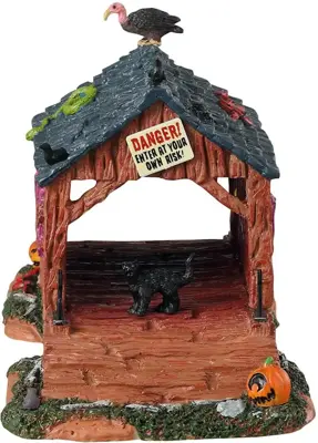 Lemax creepy covered bridge tafereel Spooky Town 2023 - afbeelding 3