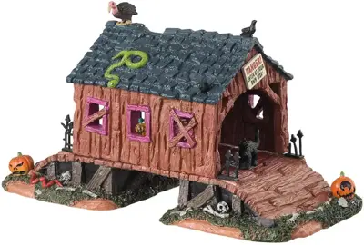 Lemax creepy covered bridge tafereel Spooky Town 2023 - afbeelding 1