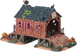 Lemax creepy covered bridge tafereel Spooky Town 2023 - afbeelding 1