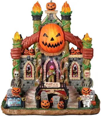 Lemax crypt of the lost pumpkin souls verlicht huisje Spooky Town 2022 - afbeelding 5