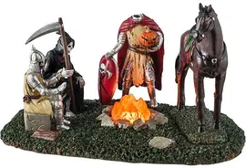 Lemax cursed campfire verlicht tafereel Spooky Town 2025 - afbeelding 1