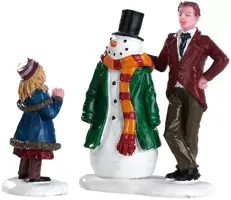 Lemax dad's snowman s/2 kerstdorp figuur type 3 Caddington Village 2018 - afbeelding 1
