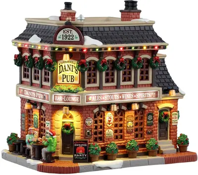 Lemax dani's pub verlicht kersthuisje Caddington Village 2026 - afbeelding 1