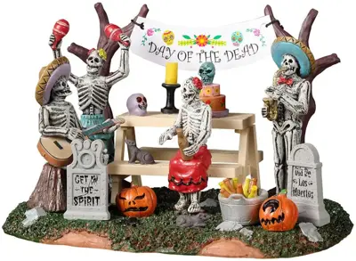 Lemax day of the dead party tafereel Spooky Town 2022 - afbeelding 1