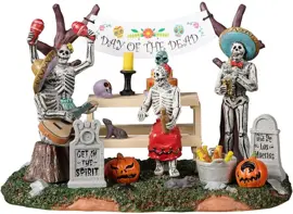 Lemax day of the dead party tafereel Spooky Town 2022 - afbeelding 5