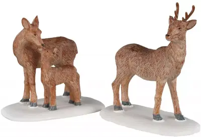 Lemax deer family s/2 kerstdorp figuur type 3 2020 - afbeelding 1