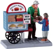 Lemax delivery bread cart kerstdorp figuur type 4 Caddington Village 2019 - afbeelding 1
