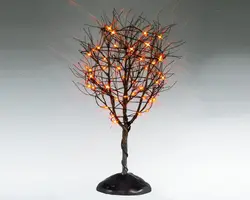 Lemax dry tree with orange lights verlichte boom Spooky Town 2025 - afbeelding 1