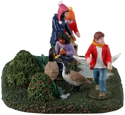 Lemax duck duck goose kerstdorp tafereel Vail Village 2023 - afbeelding 2