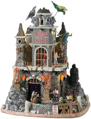 Lemax dungeon of terror bewegend huisje Spooky Town 2024 - afbeelding 1