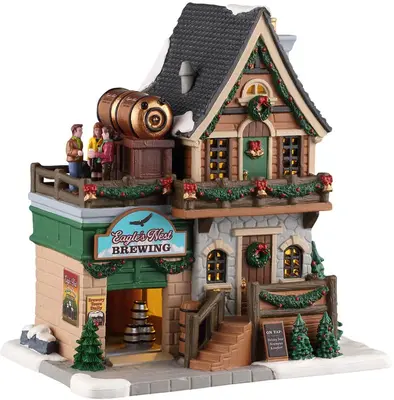 Lemax eagle's nest brewing verlicht kersthuisje Vail Village 2026 - afbeelding 1