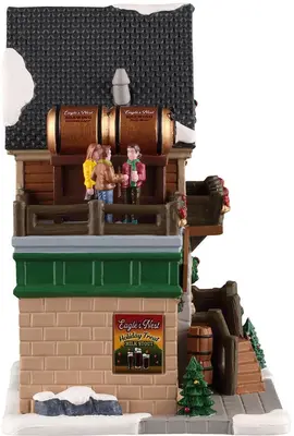 Lemax eagle's nest brewing verlicht kersthuisje Vail Village 2026 - afbeelding 2