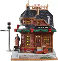 Lemax east junction station verlicht kersthuisje Caddington Village 2018 - afbeelding 2