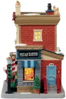 Lemax east village barber shop verlicht kersthuisje Caddington Village 2021 - afbeelding 3