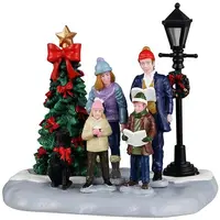 Lemax family caroling kerstdorp tafereel Vail Village 2025 - afbeelding 1