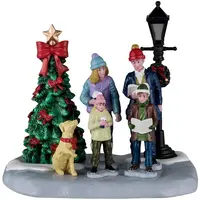 Lemax family caroling kerstdorp tafereel Vail Village 2025 - afbeelding 6