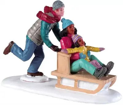 Lemax family snow day kerstdorp figuur type 3 2019 - afbeelding 1