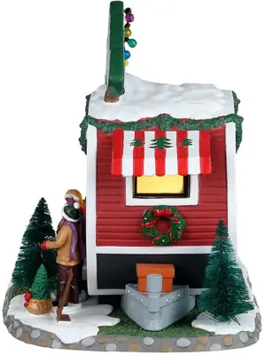 Lemax farm fresh christmas trees verlicht kersthuisje Vail Village 2023 - afbeelding 3