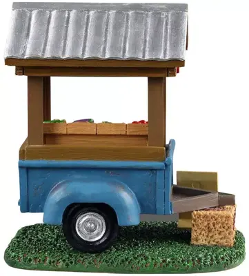 Lemax farm fresh vegetable trailer kerstdorp tafereel Harvest Crossing 2021 - afbeelding 3