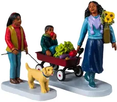 Lemax farmer's market saturday s/2 kerstdorp figuur type 4 Harvest Crossing 2024 - afbeelding 1