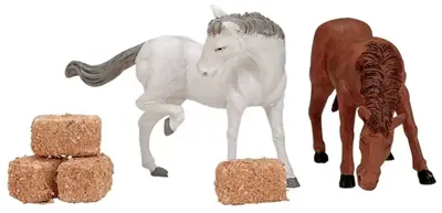 Lemax feed for the horses s/6 kerstdorp figuur type 3 Harvest Crossing 2001 - afbeelding 1