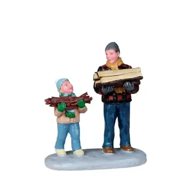 Lemax firewood for the hearth kerstdorp figuur type 2 2010 - afbeelding 1