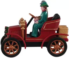 Lemax first car in town kerstdorp tafereel Caddington Village 2020 - afbeelding 3