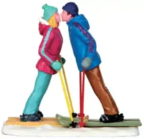 Lemax first ski date kerstdorp figuur type 2 Vail Village 2014 - afbeelding 1