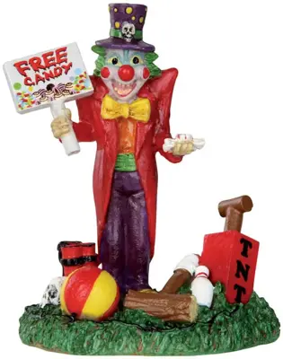 Lemax free candy clown halloween figuur Spooky Town 2013 - afbeelding 1