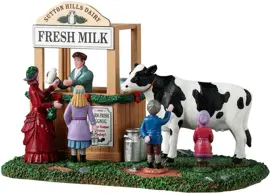 Lemax fresh milk stall kerstdorp tafereel Caddington Village 2024 - afbeelding 1