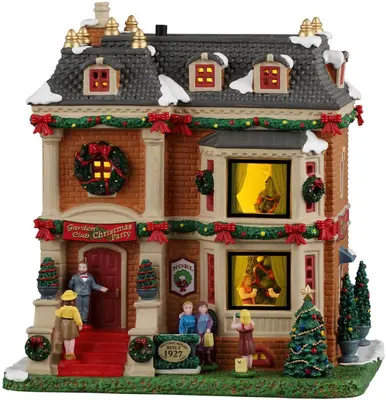 Lemax garden club christmas party verlicht kersthuisje Caddington Village 2026 - afbeelding 1