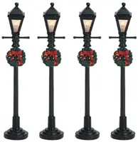 Lemax gas lantern street lamp s/4 verlichte straatlantaarn 2006 - afbeelding 1