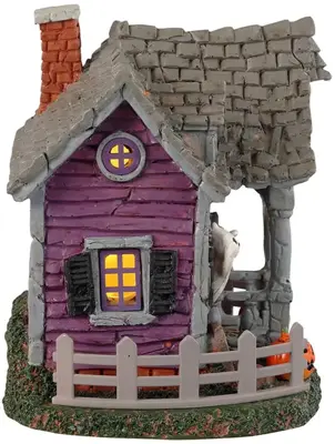 Lemax ghost cottage verlicht tafereel Spooky Town 2023 - afbeelding 2