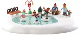 Lemax gingerbread skating pond bewegende kerstdorp tafereel Sugar 'N' Spice 2018 - afbeelding 1