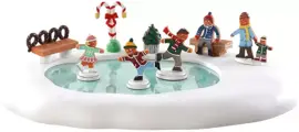 Lemax gingerbread skating pond bewegende schaatsbaan Sugar 'N' Spice 2018 - afbeelding 1
