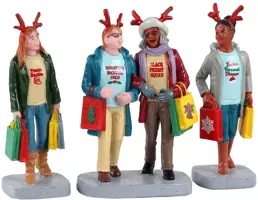 Lemax girls christmas shopping trip, s/3 kerstdorp figuur type 5 2021 - afbeelding 1
