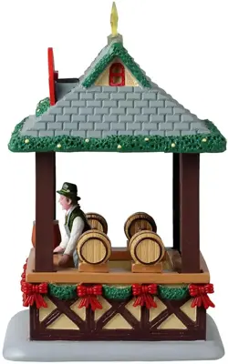 Lemax gluhwein booth kerstdorp tafereel Caddington Village 2024 - afbeelding 3